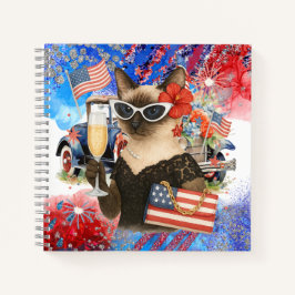 4. Juli: Unabhängigkeitstag für Katzenfreunde Notizbuch