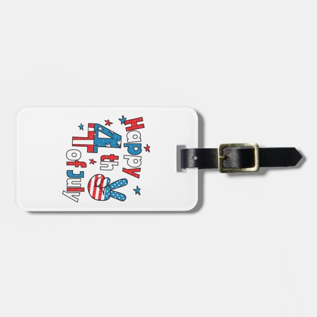 4. Juli Unabhängigkeitstag Gepäckanhänger (Vorderseite horizontal)