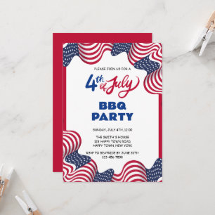4. Juli Unabhängigkeitstag GRILLEN Party Einladung