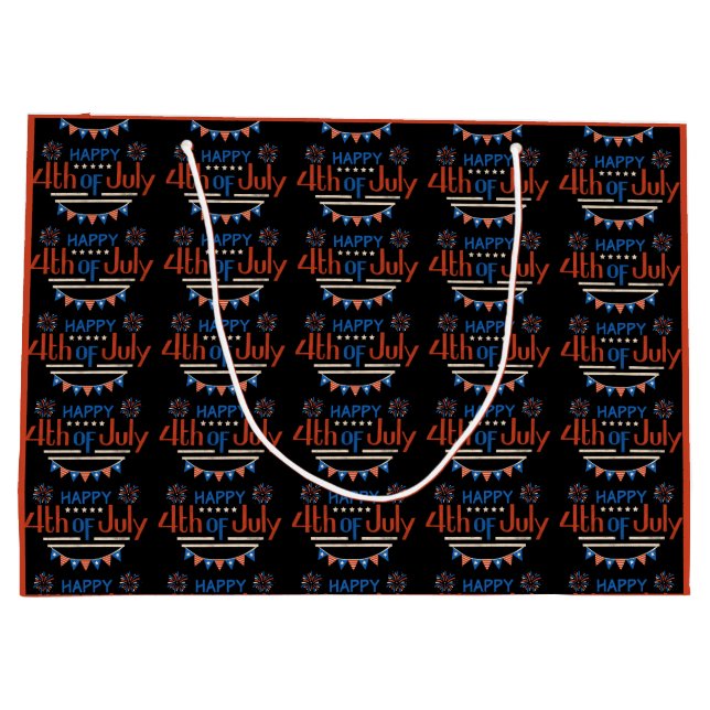 4. Juli Unabhängigkeitstag Große Geschenktasche Geschenktüte (Rückseite)