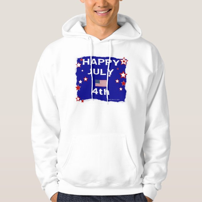 4. Juli (Unabhängigkeitstag) Hoodie (Vorderseite)