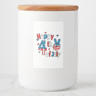 4. Juli Unabhängigkeitstag Lebensmitteletikett