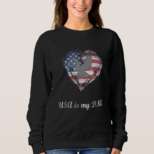 4. Juli Unabhängigkeitstag mit amerikanischer Flag Sweatshirt (Vorderseite)