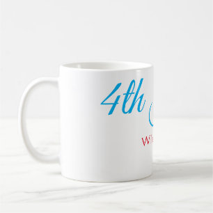 4. Juli Unabhängigkeitstag Name Text individuell Kaffeetasse