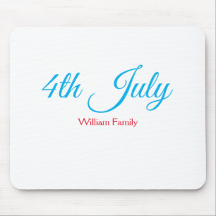 4. Juli Unabhängigkeitstag Name Text individuell Mousepad