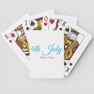 4. Juli Unabhängigkeitstag Name Text individuell Spielkarten