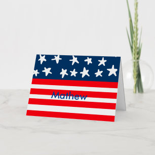4. Juli Unabhängigkeitstag Name Text US-Flagge