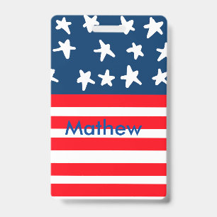 4. Juli Unabhängigkeitstag Name Text US-Flagge Ausweis