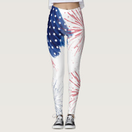 4. Juli Unabhängigkeitstag Parade Red White Blue Leggings