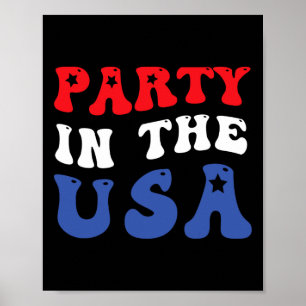 4. Juli Unabhängigkeitstag Party in den USA Poster