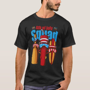 4. Juli Unabhängigkeitstag Patriotic US Flag Hotdo T-Shirt