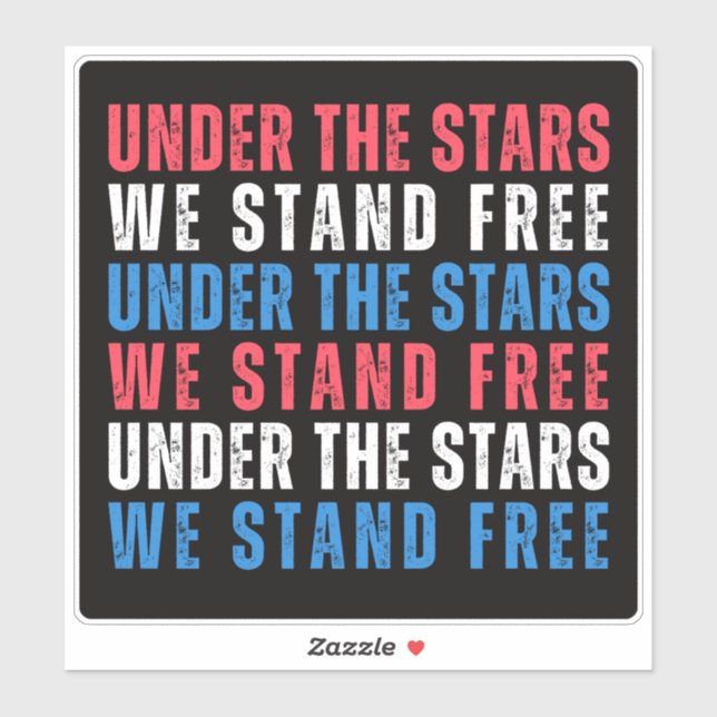 4. Juli Unabhängigkeitstag Patriotischer Sticker (Blatt)