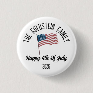 4. Juli Unabhängigkeitstag Personalisierter Name Button