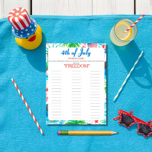 4. Juli Unabhängigkeitstag Pool Wortspiel Karte