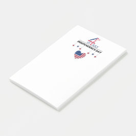 4. Juli Unabhängigkeitstag Post-it Klebezettel