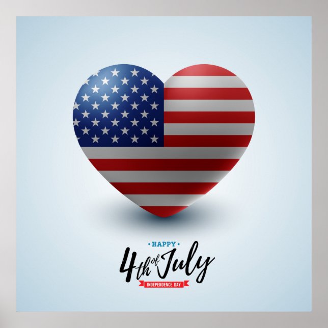 4. Juli Unabhängigkeitstag Poster (Vorne)