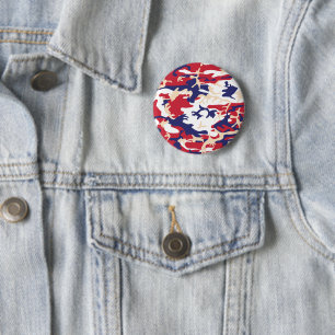 4. Juli, Unabhängigkeitstag, Tarnfarbe Beige Button