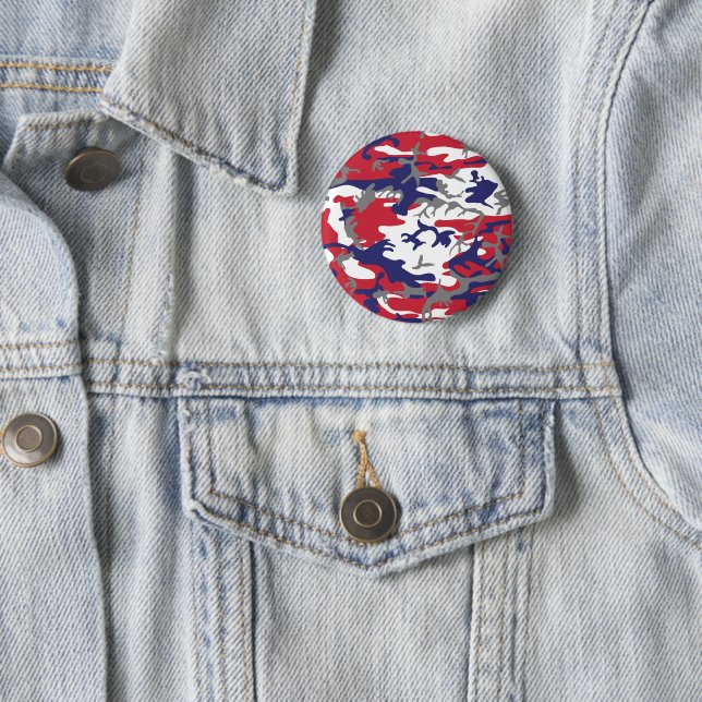 4. Juli, Unabhängigkeitstag, Tarnfarbe Grau Button (Beispiel)