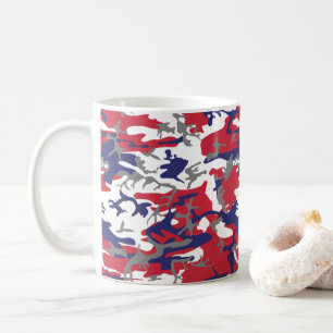 4. Juli, Unabhängigkeitstag, Tarnfarbe Grau Kaffeetasse