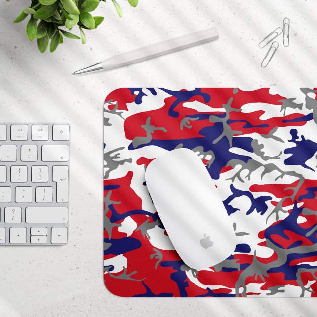 4. Juli, Unabhängigkeitstag, Tarnfarbe Grau Mousepad (Von Creator hochgeladen)
