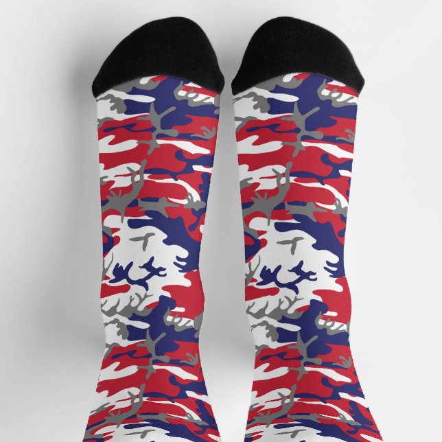 4. Juli, Unabhängigkeitstag, Tarnfarbe Grau Socken (Oben)