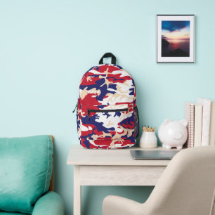 4. Juli, Unabhängigkeitstag, Tarnung Beige Bedruckter Rucksack