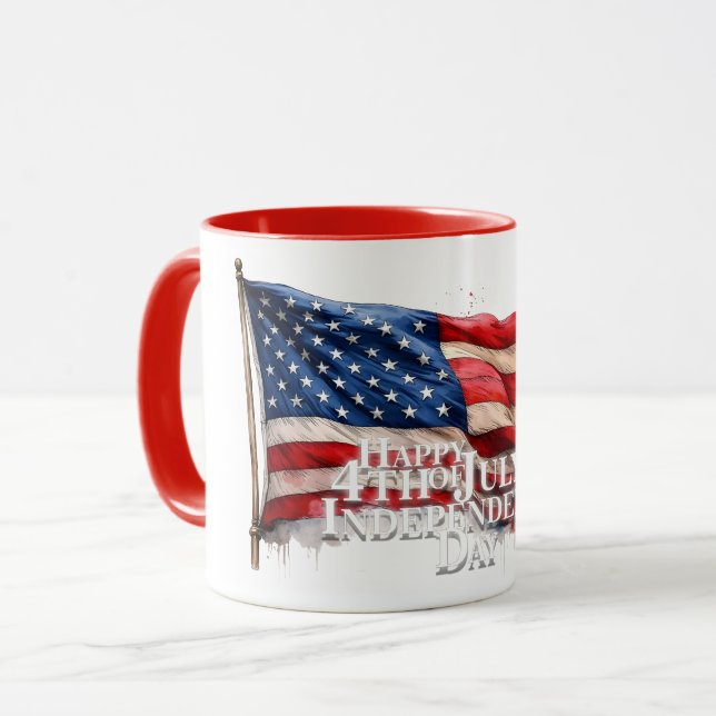 4. Juli - Unabhängigkeitstag Tasse (Vorderseite Links)