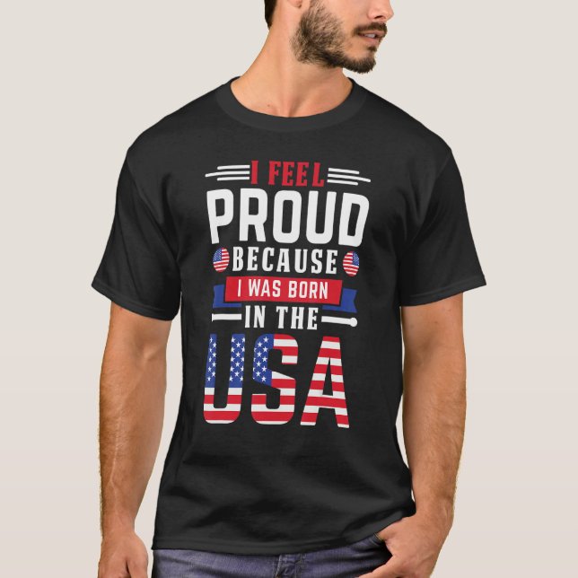 4. Juli Unabhängigkeitstag US-amerikanische Flagge T-Shirt (Vorderseite)