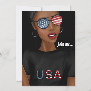 4. Juli Unabhängigkeitstag USA Geburtstagsfeier Einladung