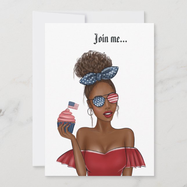 4. Juli Unabhängigkeitstag USA Geburtstagsparty Einladung (Vorderseite)