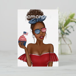 4. Juli Unabhängigkeitstag USA Geburtstagsparty Folieneinladung