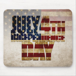 4. Juli Unabhängigkeitstag Vintage-Flaggen-Design Mousepad