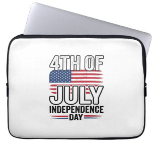 4. Juli Unabhängigkeitstag Vintage-Shirt-Design_ Laptopschutzhülle