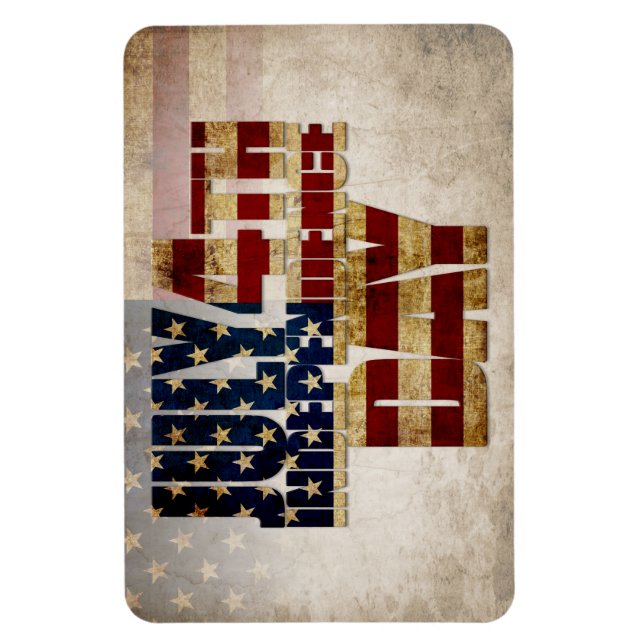 4. Juli Unabhängigkeitstag Vintages Flaggendesign Magnet (Vertikal)