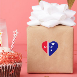 4. Juli Unabhängigkeitstagsgeschenke Herz-Aufkleber