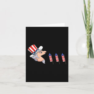 4. Juli Uncle Sam American Fireworks Fun Boys Karte