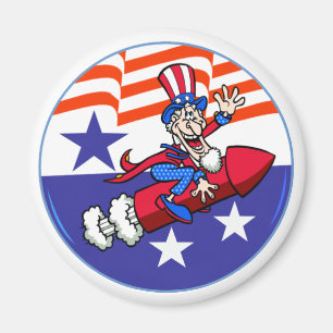 4. Juli Uncle Sam Magnet