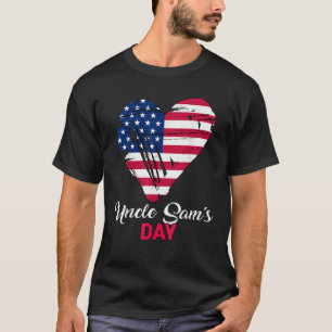 4. Juli Uncle Sam s Day America Patriot Heart USA T-Shirt