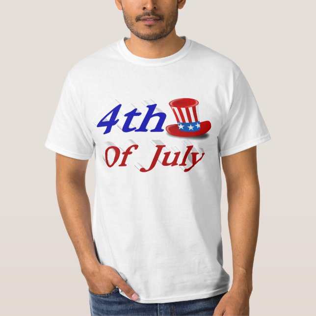 4. Juli Uncle Sam T-Shirt (Vorderseite)