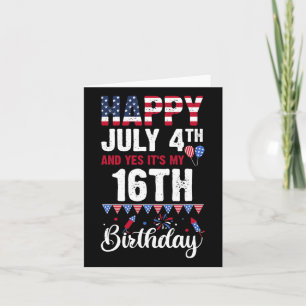 4. Juli und ja, es ist mein 16. Geburtstag Amerika Karte