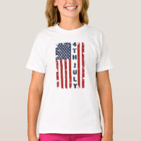 4. Juli und Torn-US-Flagge