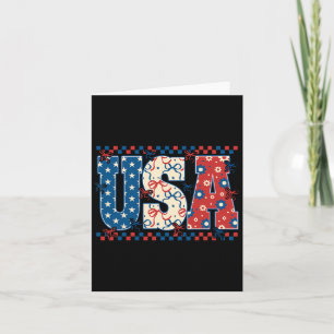 4. Juli US-amerikanische Flagge Coquette Bow Women Karte