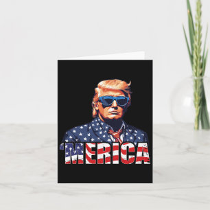 4. Juli US-amerikanische Flagge Trump Vintage Outf Karte