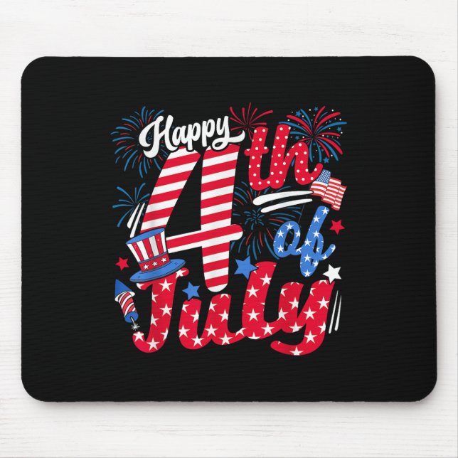 4. Juli US Flag American 4. Juli Ind. Mousepad (Vorne)