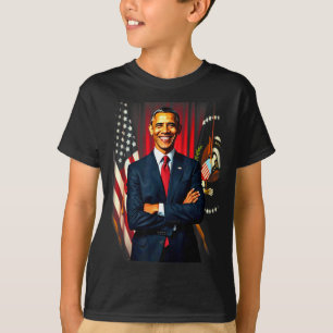 4. Juli US-Flagge 44. Präsident Barack Obama T- T-Shirt
