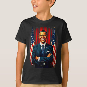 4. Juli US-Flagge 44. Präsident Barack Obama T- T-Shirt