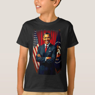 4. Juli US-Flagge 44. Präsident Barack Obama T- T-Shirt