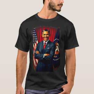 4. Juli US-Flagge 44. Präsident Barack Obama T- T-Shirt