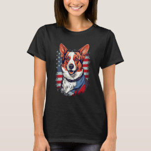 4. Juli US-Flagge Cardigan Welsh Corgi Hund 3 T-Shirt