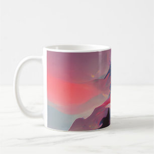 4. Juli US-Flagge Digitale abstrakte Kunst Kaffeetasse